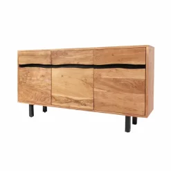 Made in Meubles Buffet<Buffet en bois d'acacia et métal Mahé