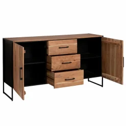 Made in Meubles Buffet<Buffet en bois d'acacia et métal Bosco