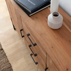 Made in Meubles Buffet<Buffet en bois d'acacia et métal Bosco