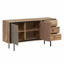 Made in Meubles Buffet<Buffet en bois d'acacia et pierre Côme