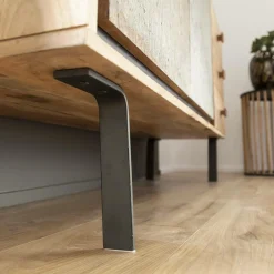 Made in Meubles Buffet<Buffet en bois d'acacia et pierre Côme