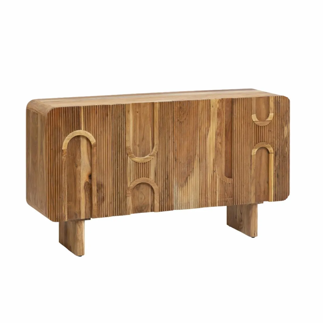 Made in Meubles Buffet|Meuble Sous Vasque<Buffet en bois d'acacia foncé Tilio
