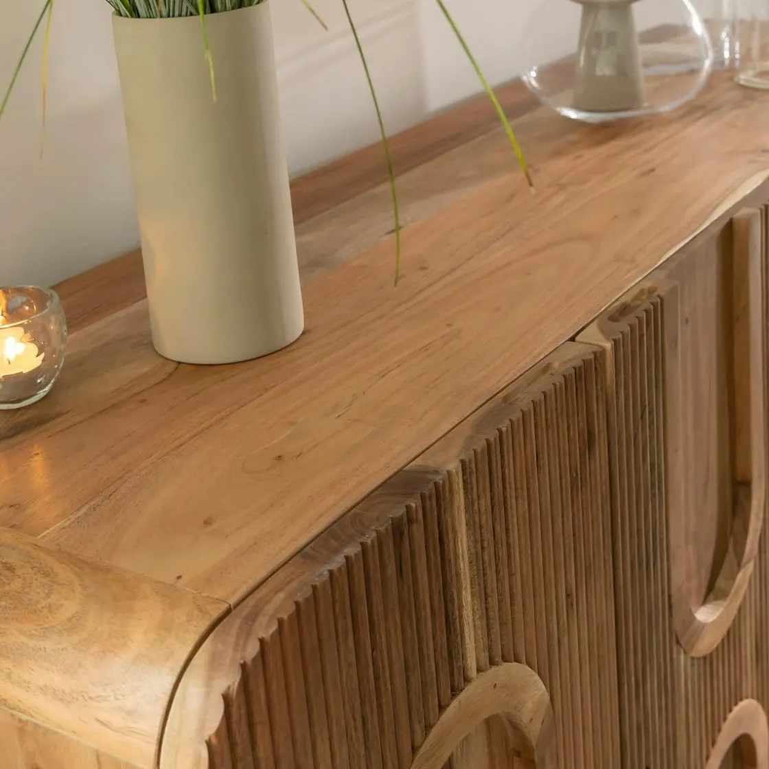 Made in Meubles Buffet|Meuble Sous Vasque<Buffet en bois d'acacia foncé Tilio