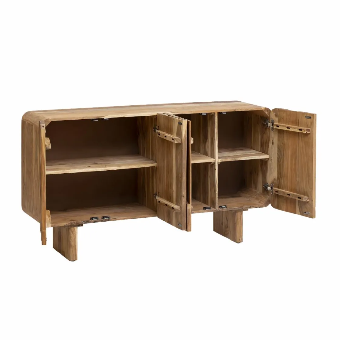 Made in Meubles Buffet|Meuble Sous Vasque<Buffet en bois d'acacia foncé Tilio