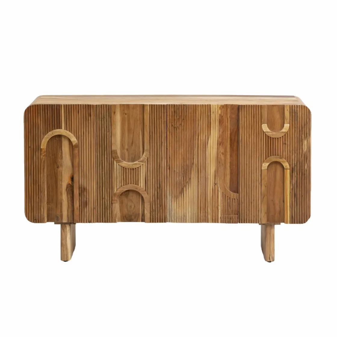 Made in Meubles Buffet|Meuble Sous Vasque<Buffet en bois d'acacia foncé Tilio