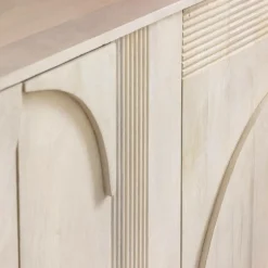 Made in Meubles Buffet<Buffet en bois de manguier blanchi Miliam