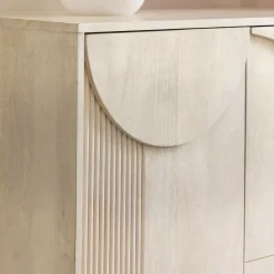 Made in Meubles Buffet<Buffet en bois de manguier blanchi Miliam