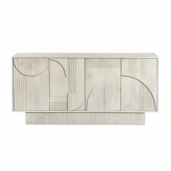 Made in Meubles Buffet<Buffet en bois de manguier blanchi Miliam