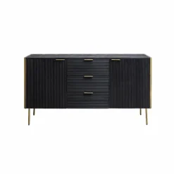 Made in Meubles Buffet<Buffet en bois de manguier et métal doré Ange