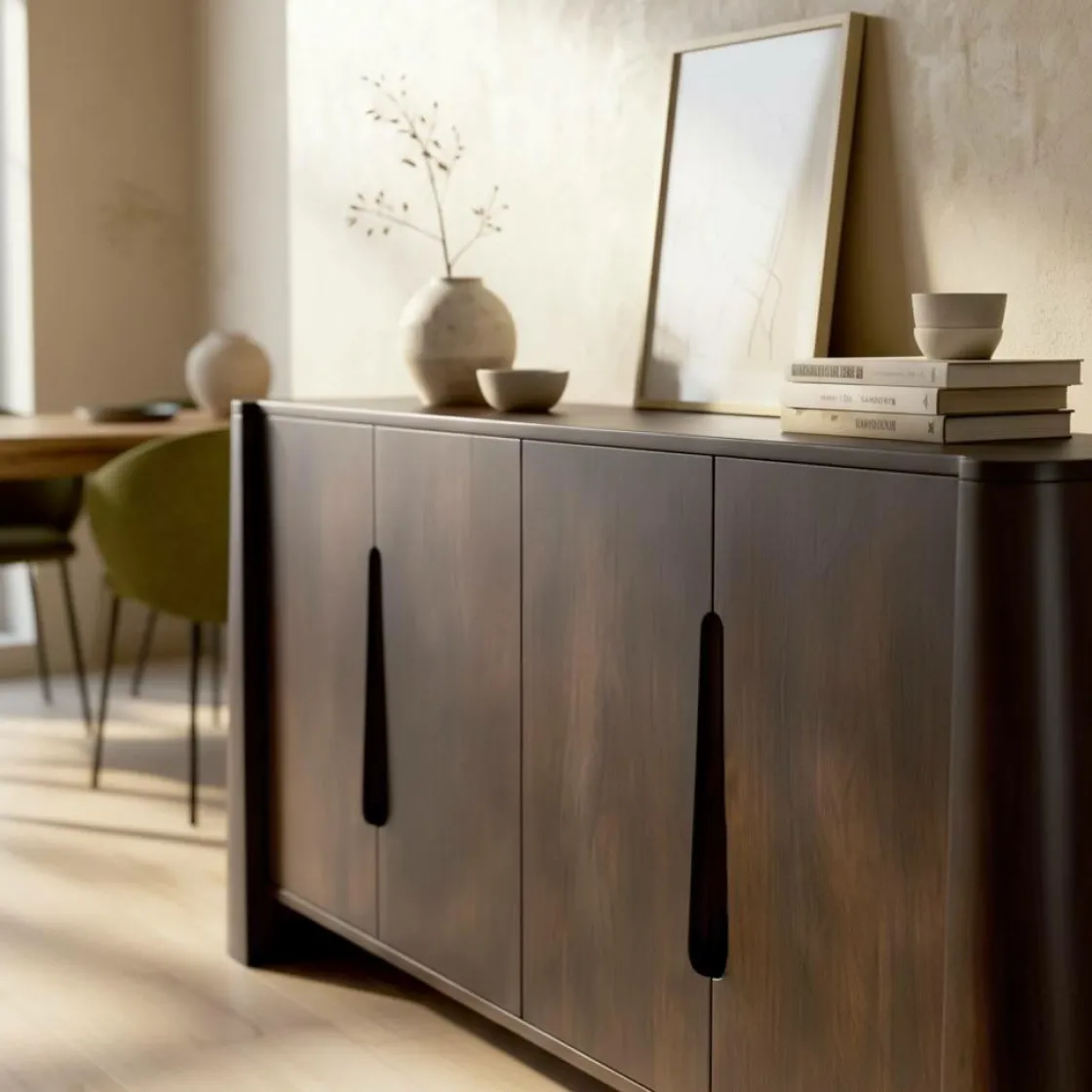 Made in Meubles Buffet<Buffet en bois de manguier foncé Liriel