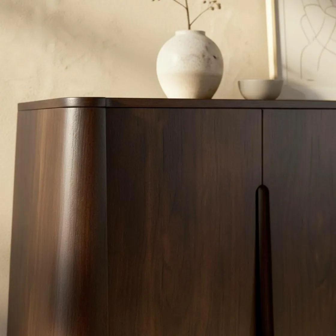 Made in Meubles Buffet<Buffet en bois de manguier foncé Liriel