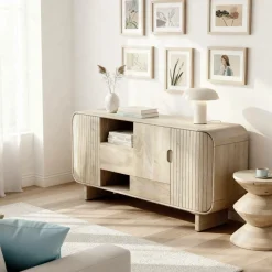 Made in Meubles Buffet<Buffet en bois de manguier clair Yoni