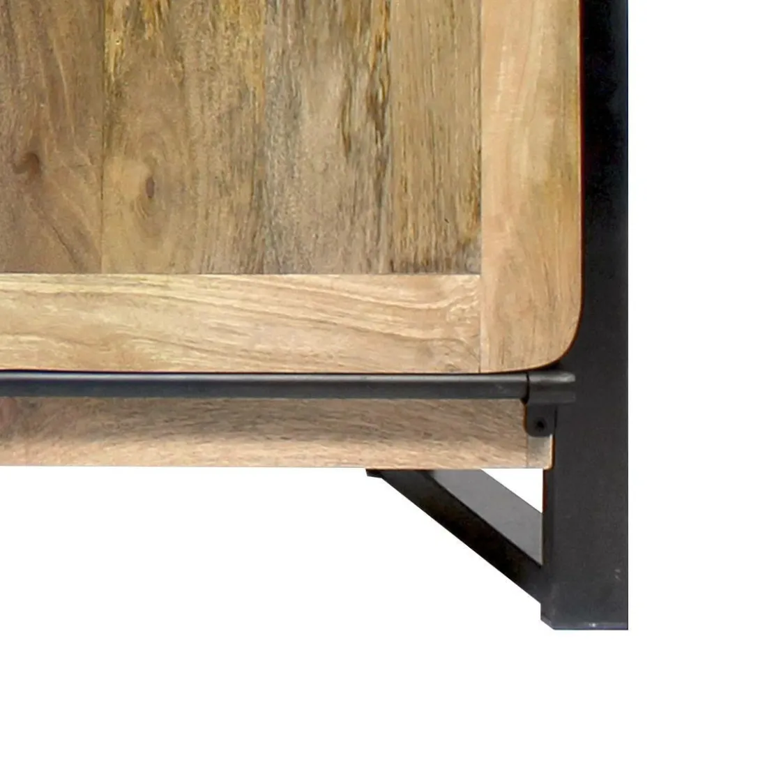 Made in Meubles Buffet<Buffet en bois de manguier avec porte coulissante New-York