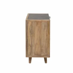 Made in Meubles Buffet<Buffet en bois de manguier et marbre noir Riley