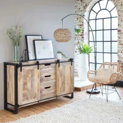 Made in Meubles Buffet<Buffet en bois de manguier New-York