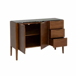 Made in Meubles Buffet<Buffet en bois de manguier et marbre noir Roch