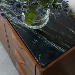 Made in Meubles Buffet<Buffet en bois de manguier et marbre noir Roch