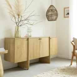 Made in Meubles Buffet<Buffet en bois de manguier 4 portes Amara