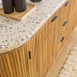 Made in Meubles Buffet<Buffet en bois de manguier et terrazzo Ambrine