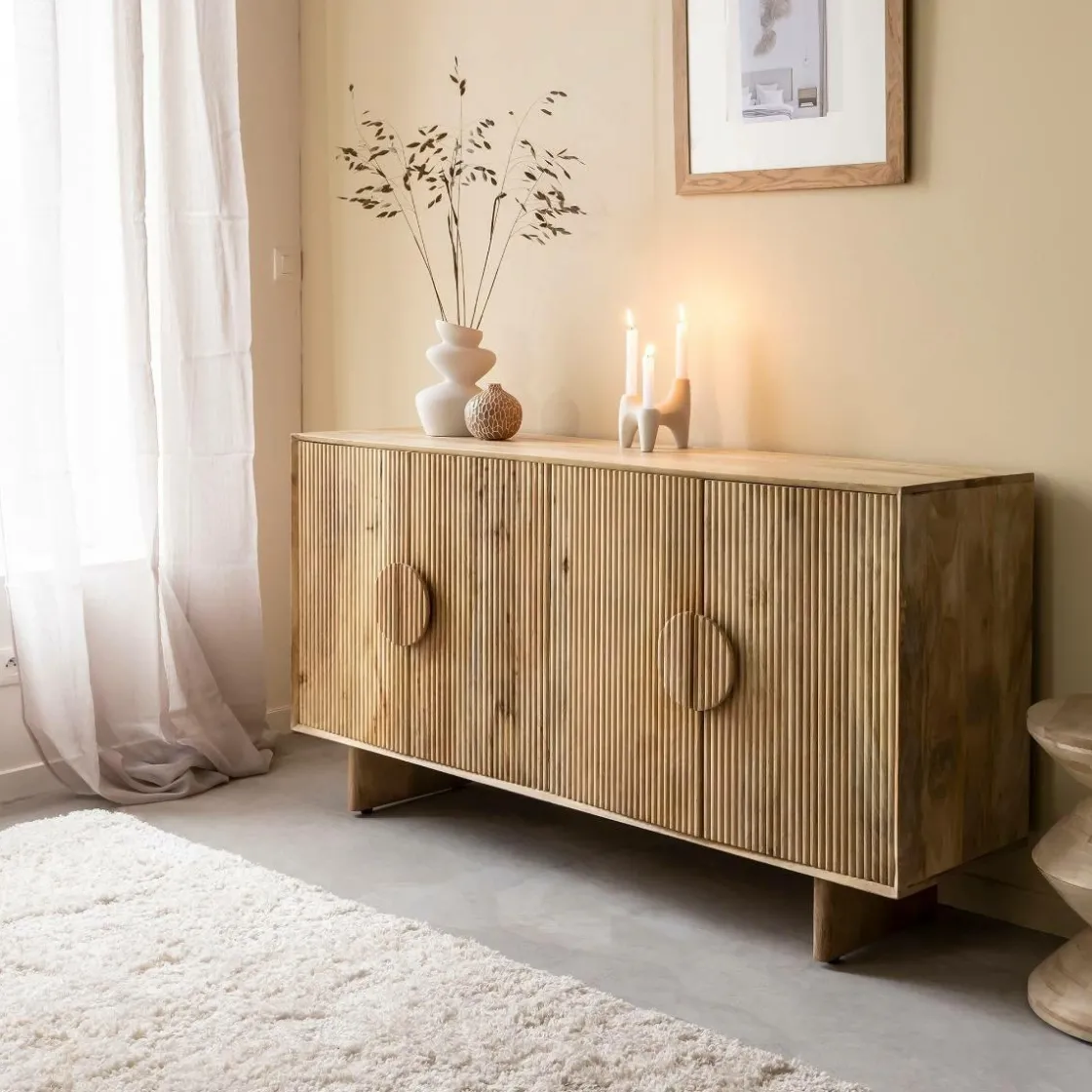 Made in Meubles Buffet<Buffet en bois de manguier Ewan