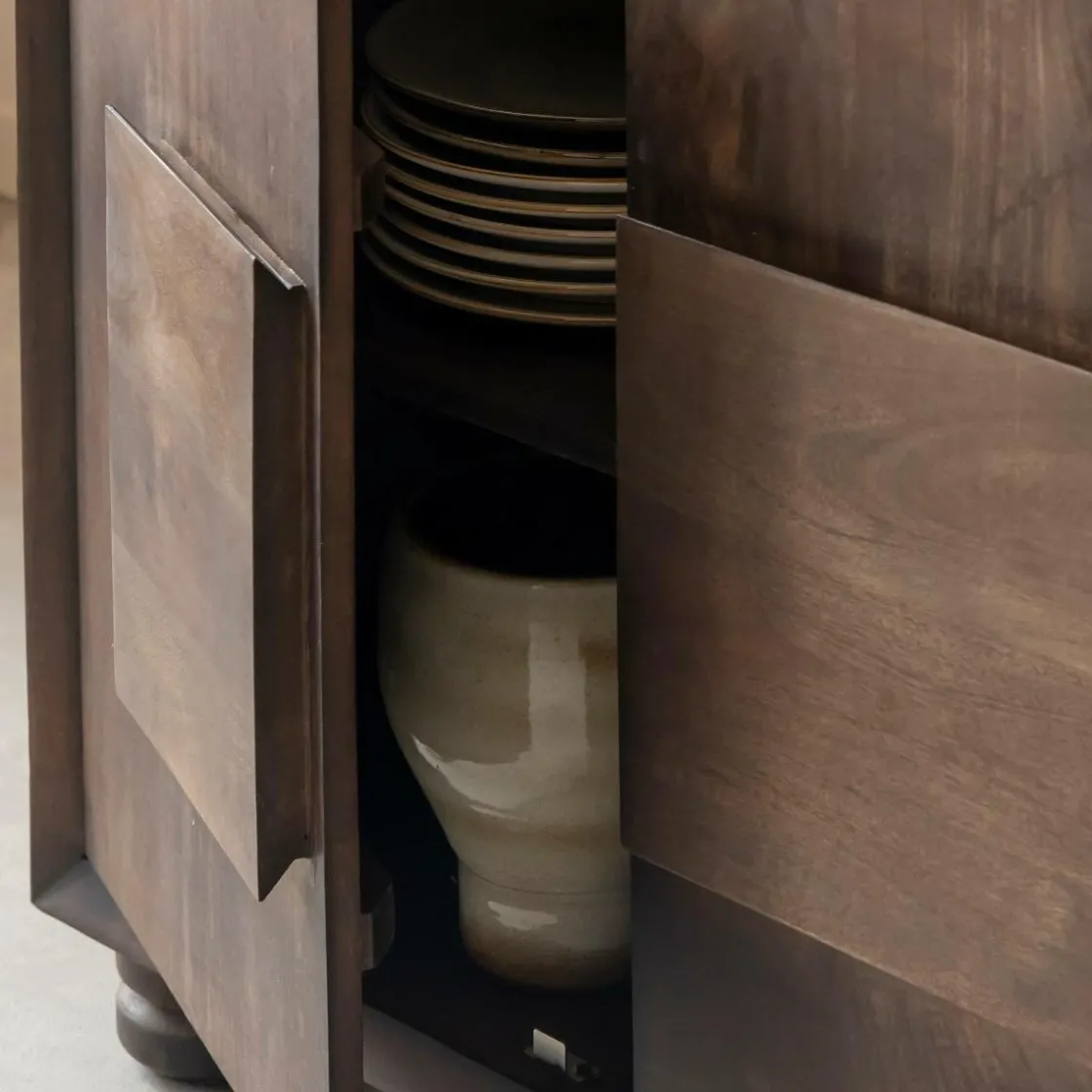 Made in Meubles Buffet|Meuble De Rangement<Buffet en bois de manguier foncé Hestia