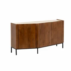 Made in Meubles Buffet<Buffet en bois de manguier et travertin Azure