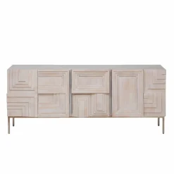Made in Meubles Buffet<Buffet en bois de manguier blanchi Tristan