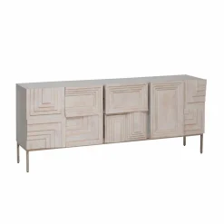 Made in Meubles Buffet<Buffet en bois de manguier blanchi Tristan