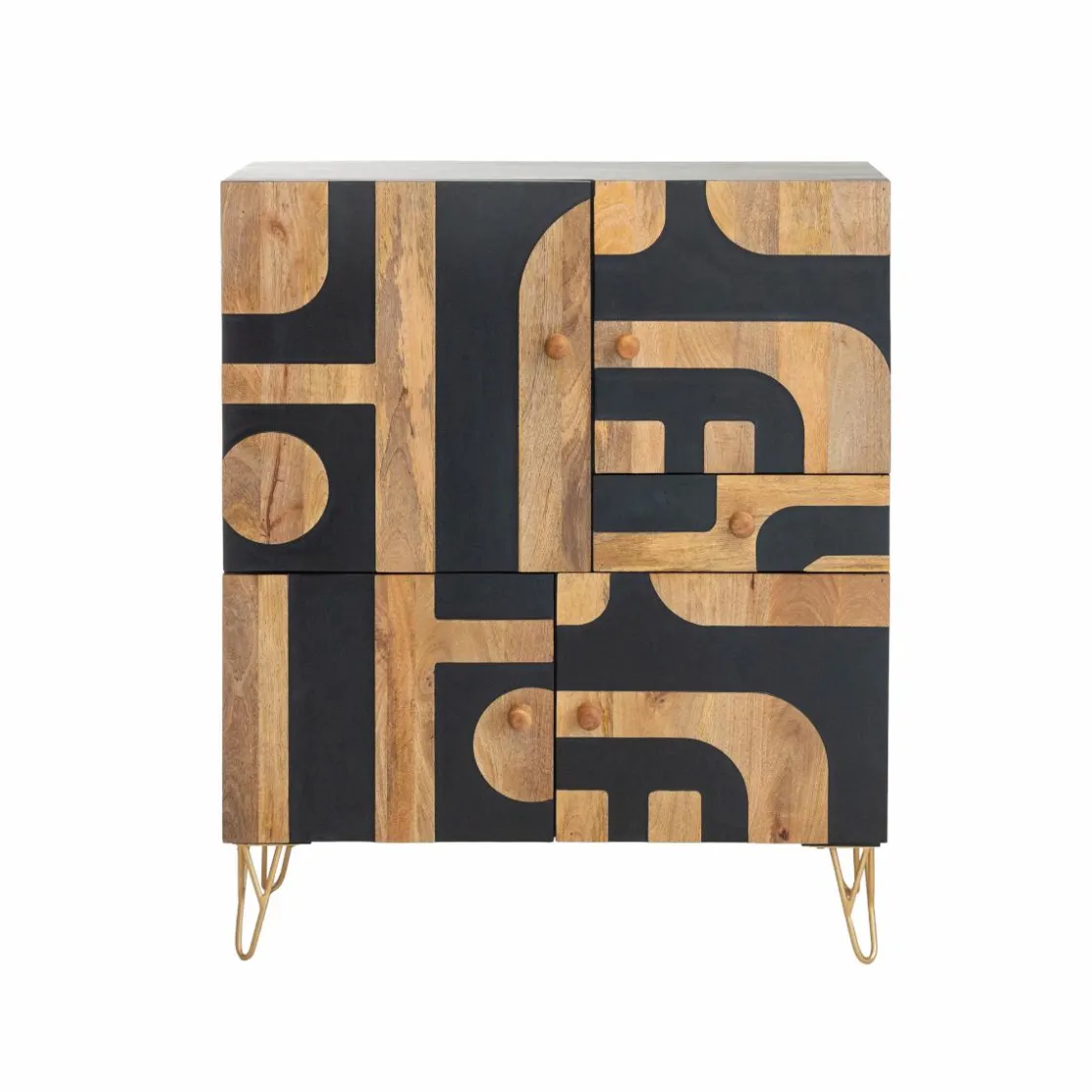 Made in Meubles Buffet<Buffet en bois de manguier et métal Colombine