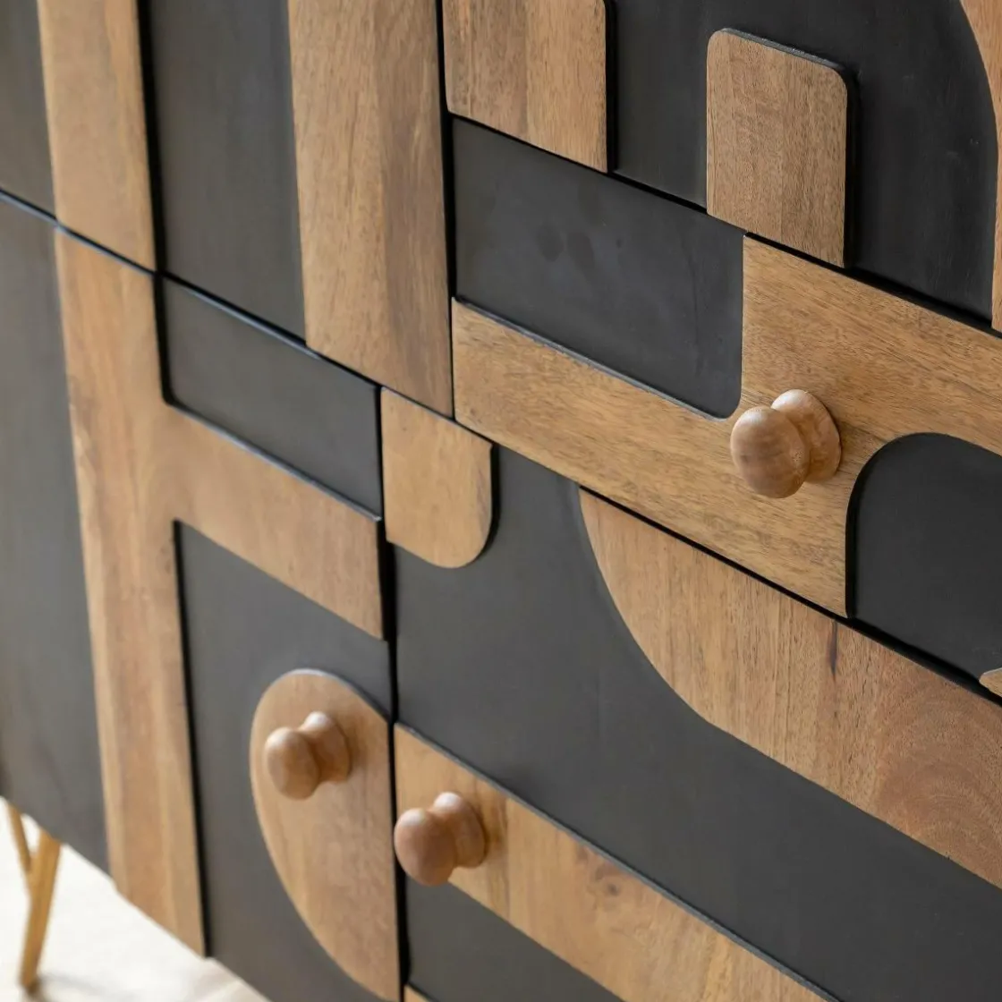 Made in Meubles Buffet<Buffet en bois de manguier et métal Colombine