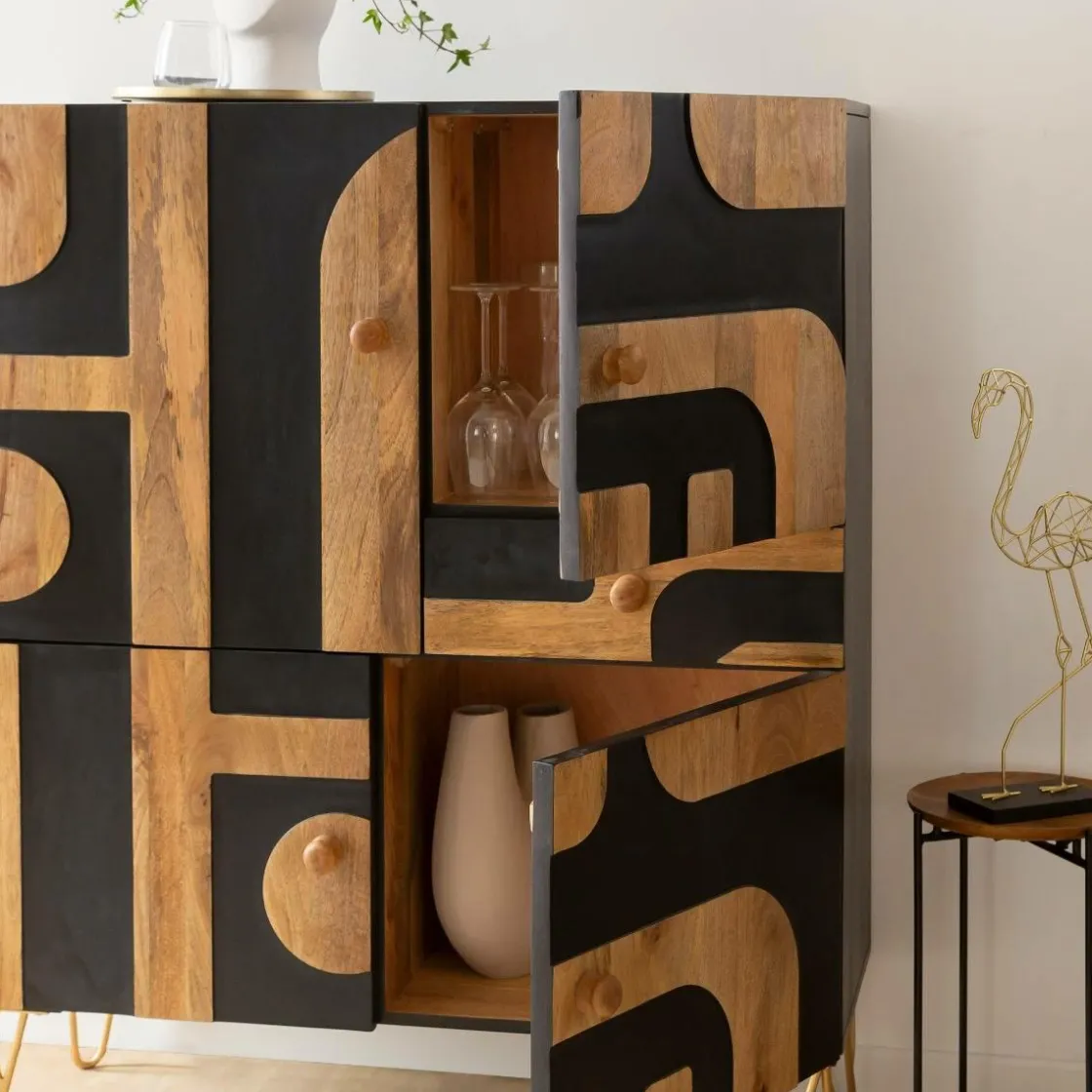 Made in Meubles Buffet<Buffet en bois de manguier et métal Colombine