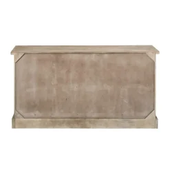 Made in Meubles Buffet<Buffet en bois de manguier brossé et métal gris foncé 4 tiroirs Helsinki