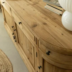 Made in Meubles Buffet<Buffet en bois recyclé 180 cm Garance