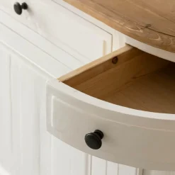 Made in Meubles Buffet<Buffet en bois recyclé blanchi 225 cm Garance