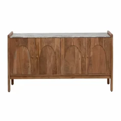 Made in Meubles Buffet<Buffet en marbre et bois d'acacia Calix