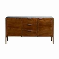 Made in Meubles Buffet<Buffet en marbre noir et bois de manguier Roch