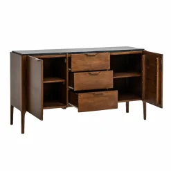 Made in Meubles Buffet<Buffet en marbre noir et bois de manguier Roch