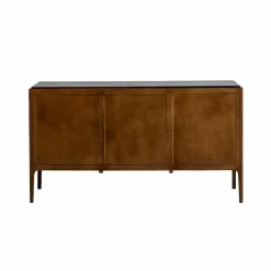 Made in Meubles Buffet<Buffet en marbre noir et bois de manguier Roch