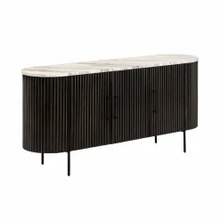 Made in Meubles Buffet<Buffet en métal et marbre Alfred