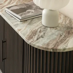 Made in Meubles Buffet<Buffet en métal et marbre Alfred