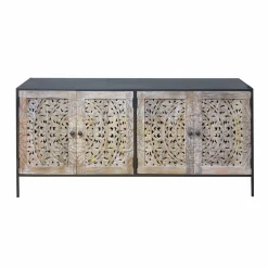 Made in Meubles Buffet<Buffet enfilade en bois de manguier blanchi Lila