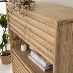 Made in Meubles Buffet<Buffet haut en bois d'acacia Marin