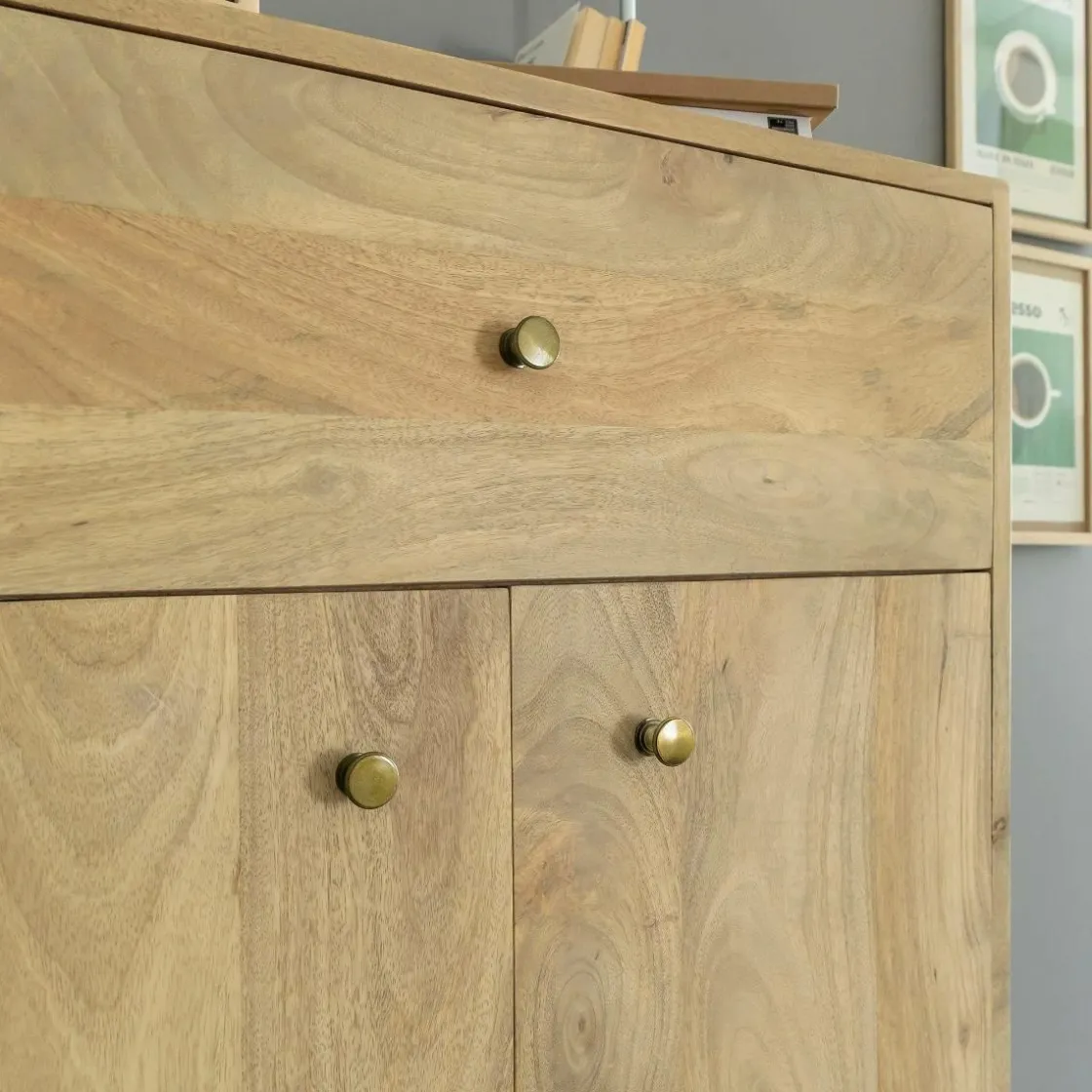 Made in Meubles Buffet<Buffet haut en bois de manguier Aven