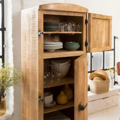 Made in Meubles Buffet<Buffet haut en bois de manguier Iris