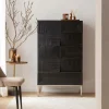 Made in Meubles Buffet<Buffet haut en bois de manguier noir Tristan