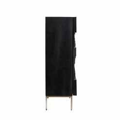 Made in Meubles Buffet<Buffet haut en bois de manguier noir Tristan