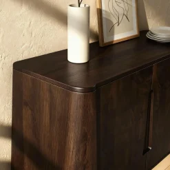 Made in Meubles Buffet<Buffet haut en bois de manguier foncé Liriel