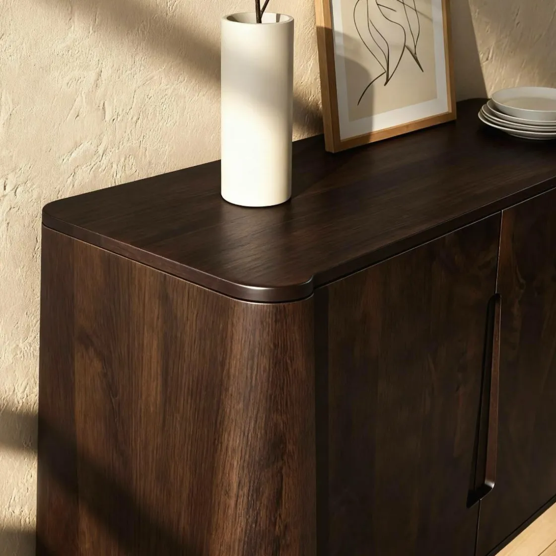 Made in Meubles Buffet<Buffet haut en bois de manguier foncé Liriel