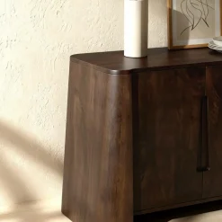 Made in Meubles Buffet<Buffet haut en bois de manguier foncé Liriel