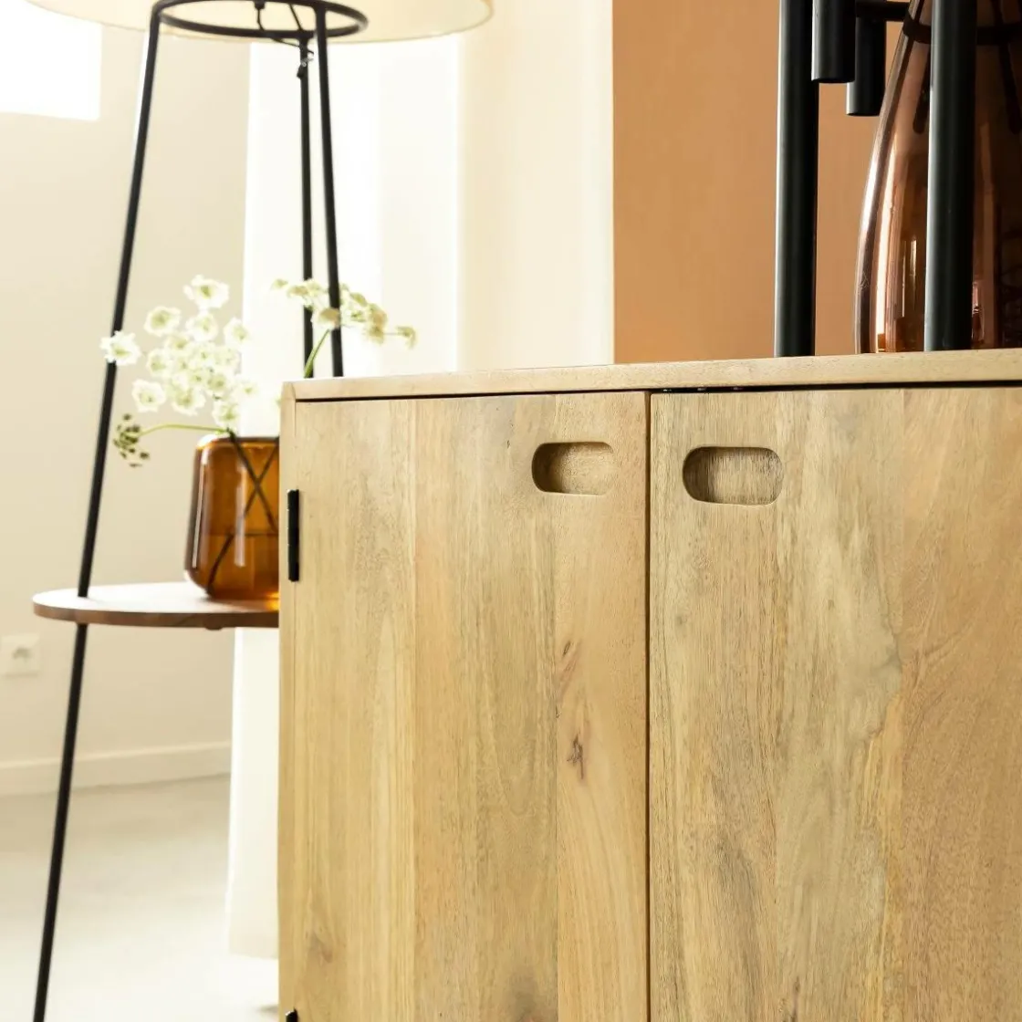 Made in Meubles Buffet|Meuble Sous Vasque<Buffet long en bois de manguier Rowene